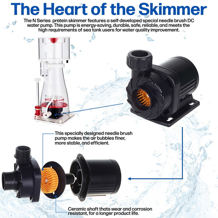 Aqua Dream Protein Skimmer 170-370 Gal Ocean Coral Reef Fish Saltwater Aquarium Pump AD-N230PLUS