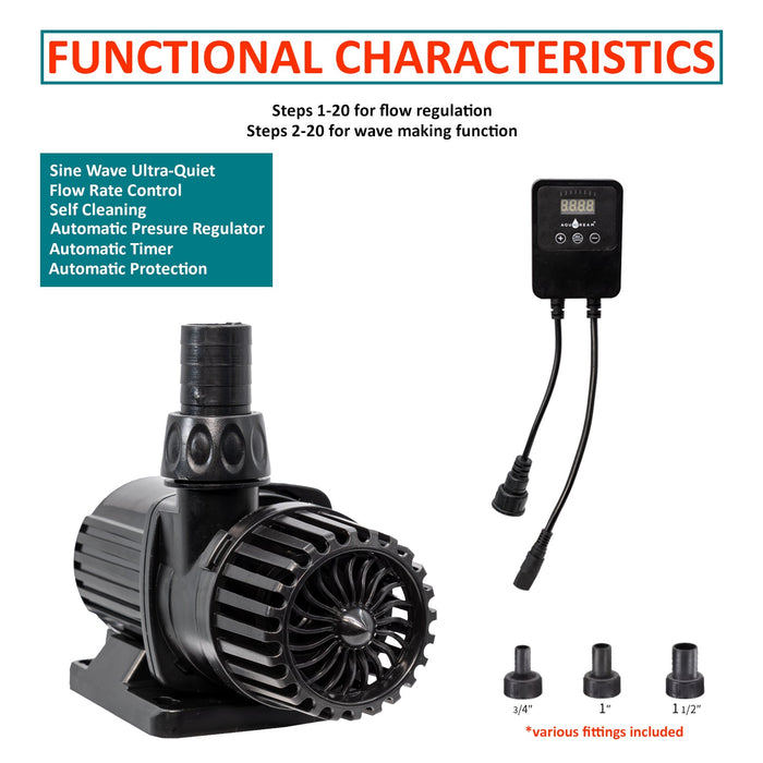Aqua Dream Eco Marine Aquarium Wave 24v Dc Water Pump 1600 GPH