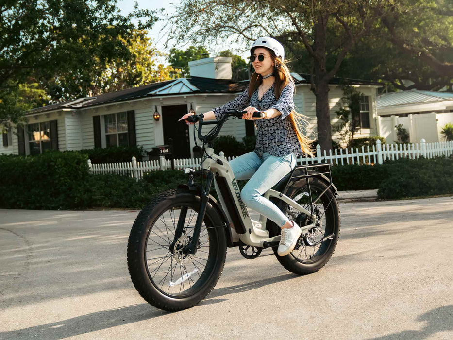 Velowave Ranger Step-Thru 2.0 Electric Bike – 750W Motor, 48V 15Ah Battery, 26×4.0 Tires