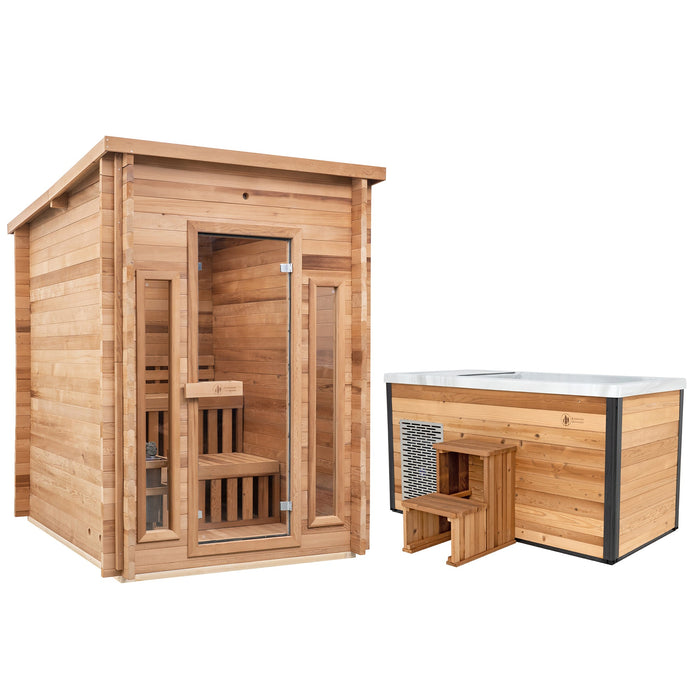 Redwood Outdoors Cabin Sauna x Denali Cold Plunge