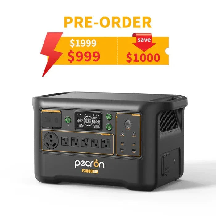 PECRON F3000LFP Portable Power Station 3600W 3072Wh (Pre-Order: ETA Mid October)