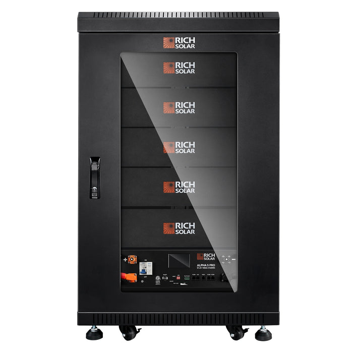 Rich Solar ALPHA 5 PRO | 51.2V 100Ah LiFePO4 Battery | Premium 48V Server Rack Lithium Battery for Residential, Commercial, RVs, Off-Grid | 7,000 Lifetime Cycles | 10 Year Warranty | UL1973, UL9540A Certified