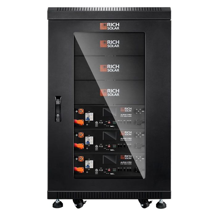 Rich Solar ALPHA 5 PRO | 51.2V 100Ah LiFePO4 Battery | Premium 48V Server Rack Lithium Battery for Residential, Commercial, RVs, Off-Grid | 7,000 Lifetime Cycles | 10 Year Warranty | UL1973, UL9540A Certified