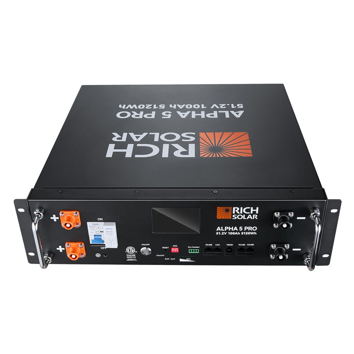 Rich Solar ALPHA 5 48V 100Ah LiFePO4 Rack Battery (4.8kWh), Preorder