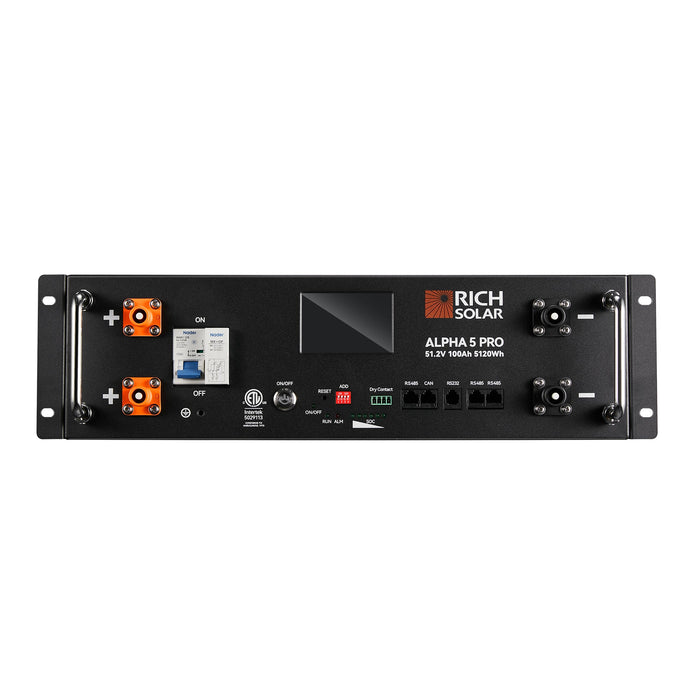 Rich Solar ALPHA 5 48V 100Ah LiFePO4 Rack Battery (4.8kWh), Preorder