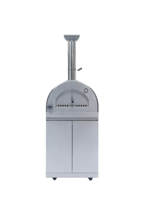 125" 10,8000 BTU 4-Burner Outdoor Kitchen Island Grill with Pizza Oven