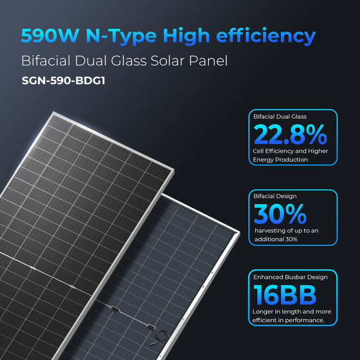 SunGoldPower Off-Grid Solar Kit 12kW 48V 30.72kWh 16 x 590W - FR-12K30CP/FR-12K30CE