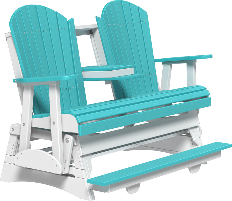 LuxCraft Counter Height Recycled Plastic 5' Adirondack Balcony Glider