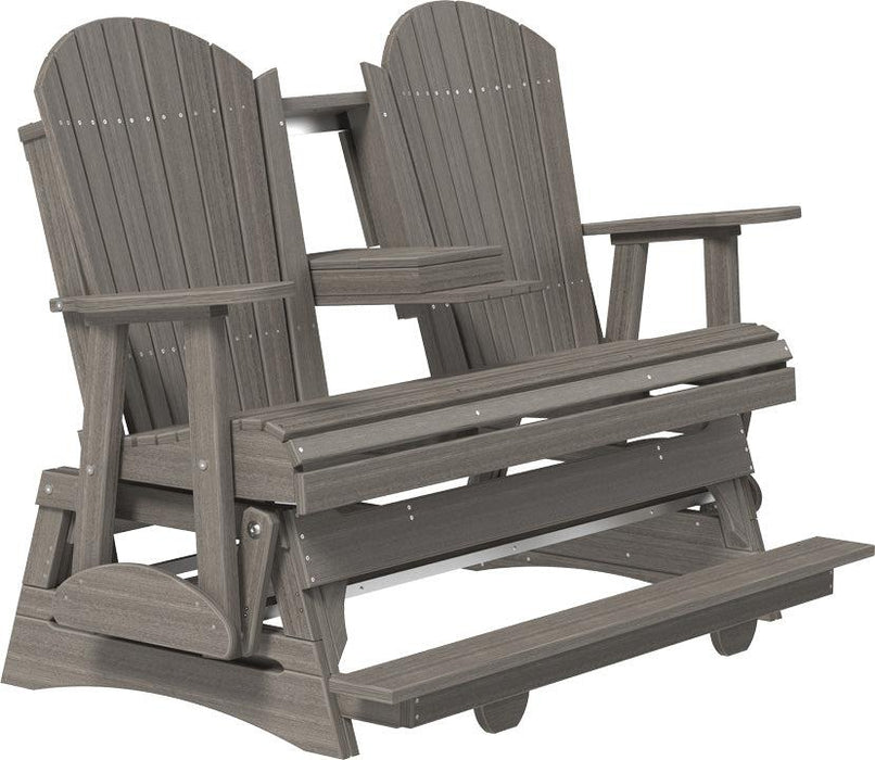 LuxCraft Counter Height Recycled Plastic 5' Adirondack Balcony Glider