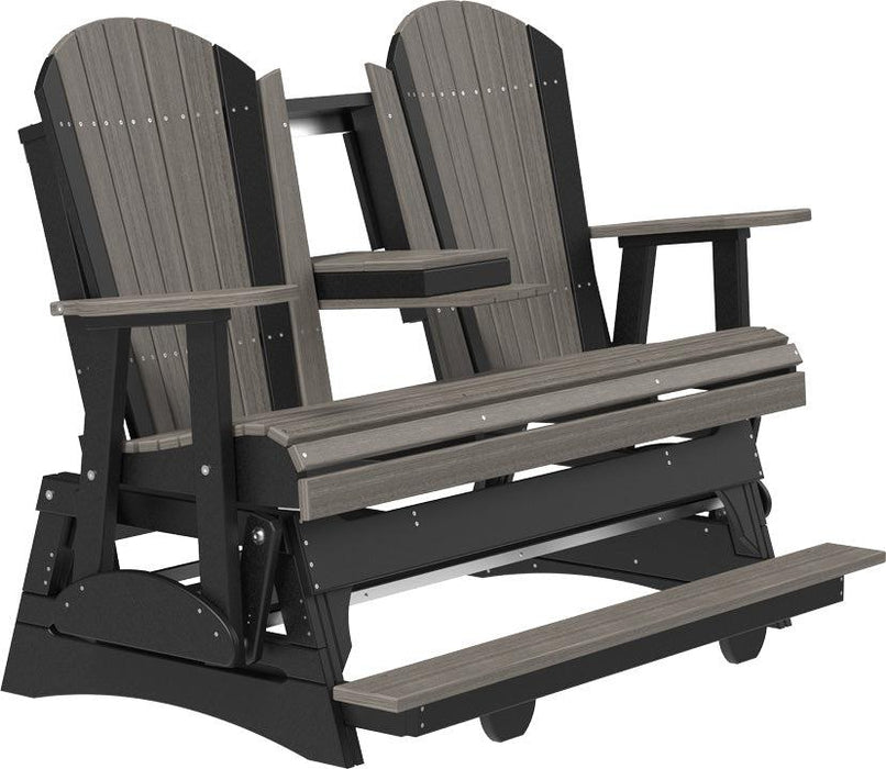 LuxCraft Counter Height Recycled Plastic 5' Adirondack Balcony Glider