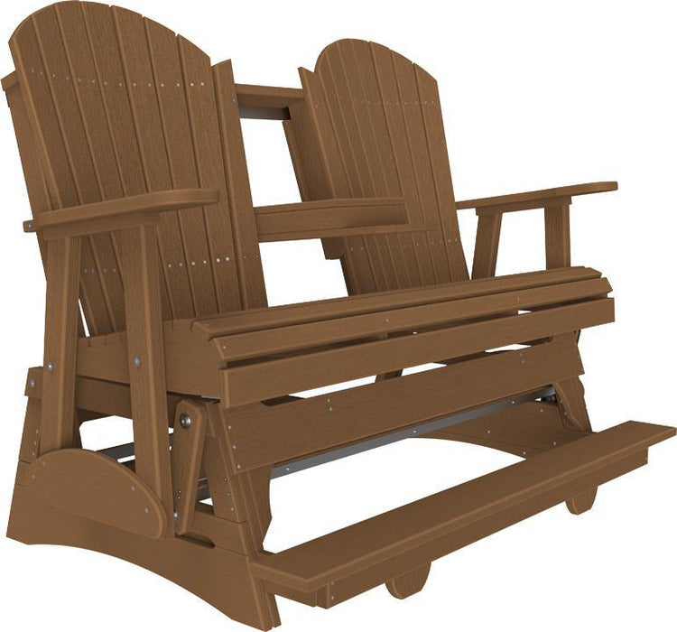 LuxCraft Counter Height Recycled Plastic 5' Adirondack Balcony Glider