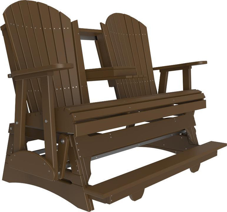 LuxCraft Counter Height Recycled Plastic 5' Adirondack Balcony Glider