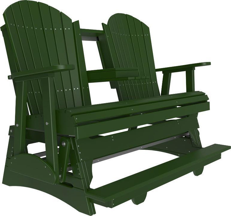 LuxCraft Counter Height Recycled Plastic 5' Adirondack Balcony Glider