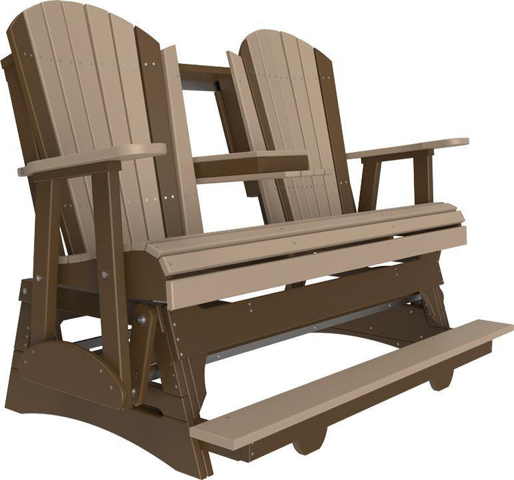 LuxCraft Counter Height Recycled Plastic 5' Adirondack Balcony Glider