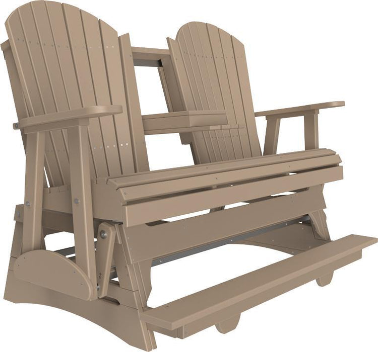 LuxCraft Counter Height Recycled Plastic 5' Adirondack Balcony Glider