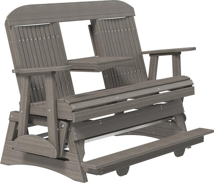 LuxCraft Counter Height Recycled Plastic 5' Classic Balcony Glider