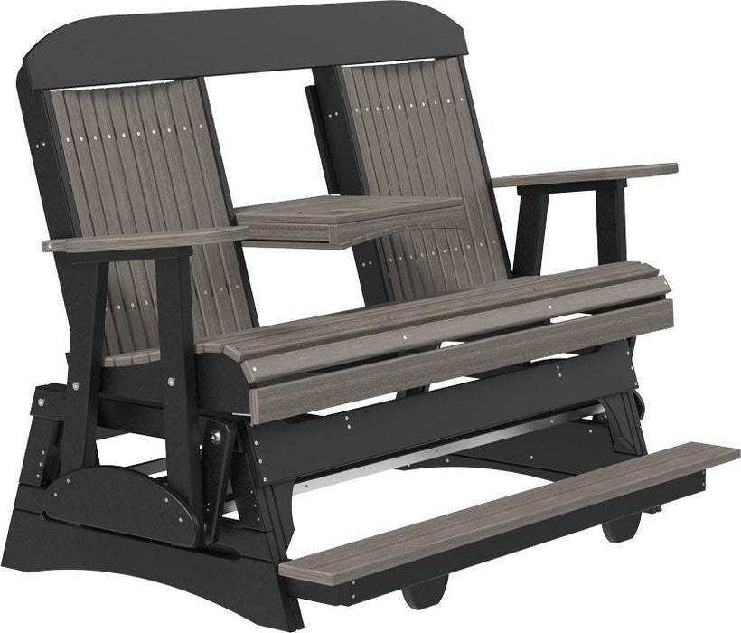 LuxCraft Counter Height Recycled Plastic 5' Classic Balcony Glider