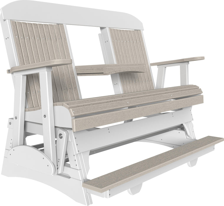 LuxCraft Counter Height Recycled Plastic 5' Classic Balcony Glider