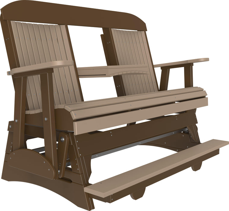 LuxCraft Counter Height Recycled Plastic 5' Classic Balcony Glider