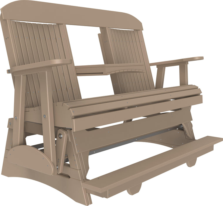 LuxCraft Counter Height Recycled Plastic 5' Classic Balcony Glider
