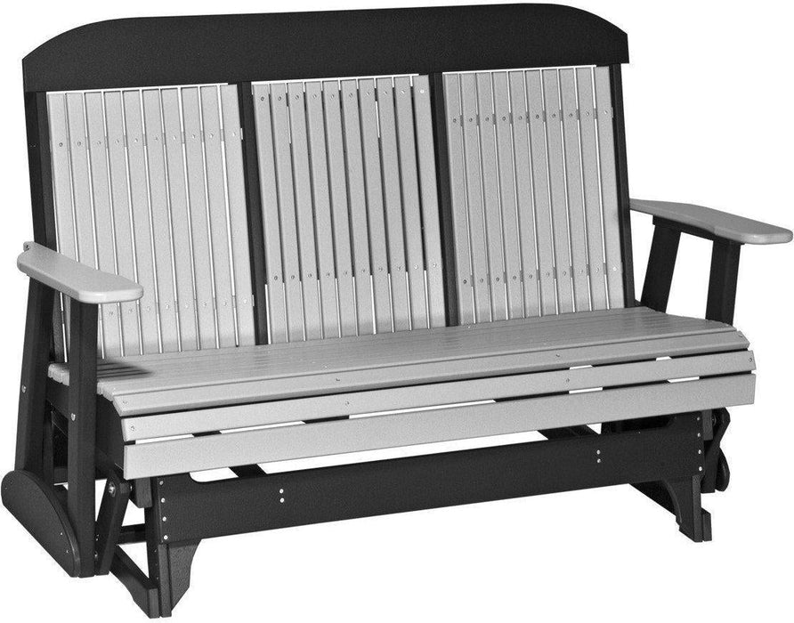 LuxCraft Classic Highback 5ft. Recycled Plastic Glider with Flip Down Center Console