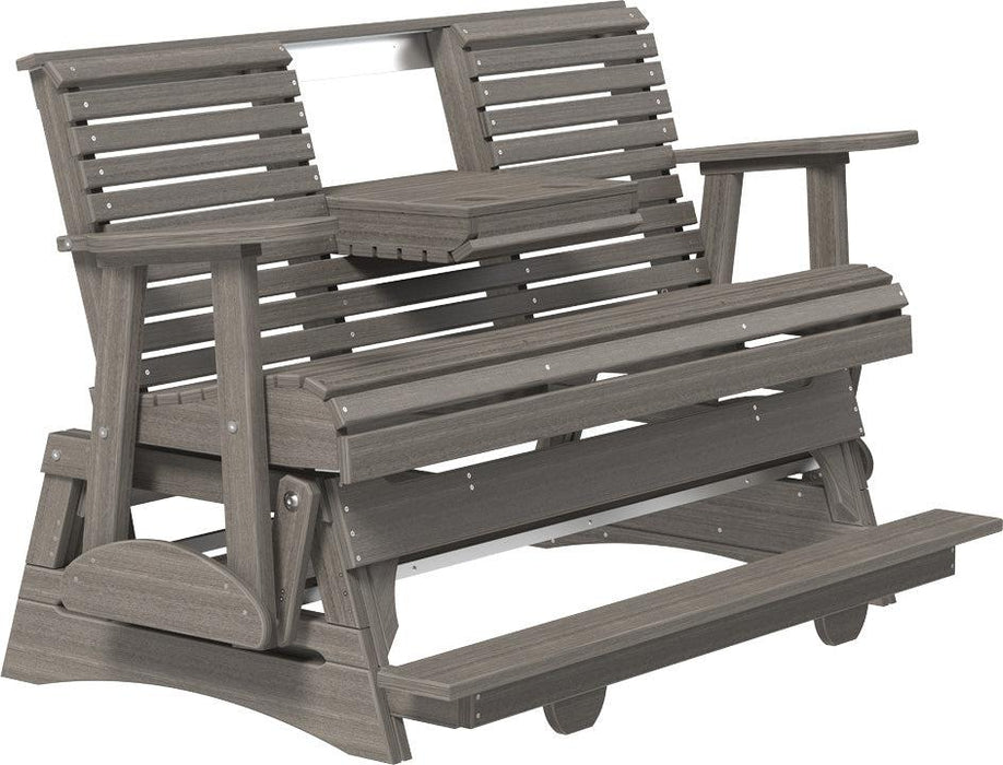 LuxCraft Counter Height Recycled Plastic 5' Plain Balcony Glider