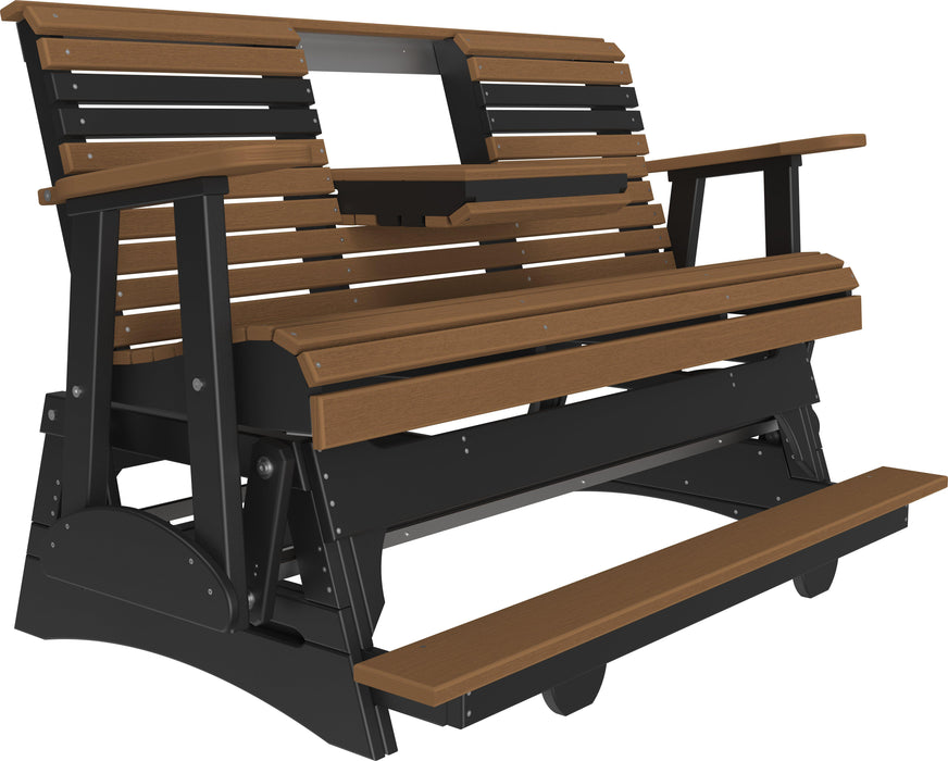 LuxCraft Counter Height Recycled Plastic 5' Plain Balcony Glider