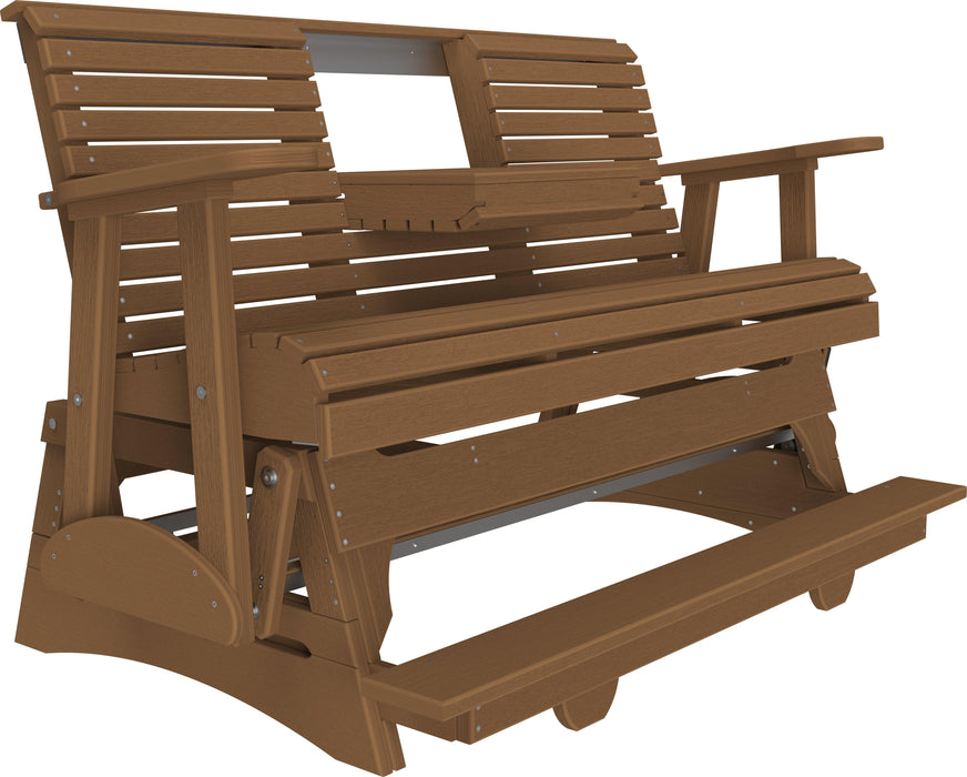 LuxCraft Counter Height Recycled Plastic 5' Plain Balcony Glider