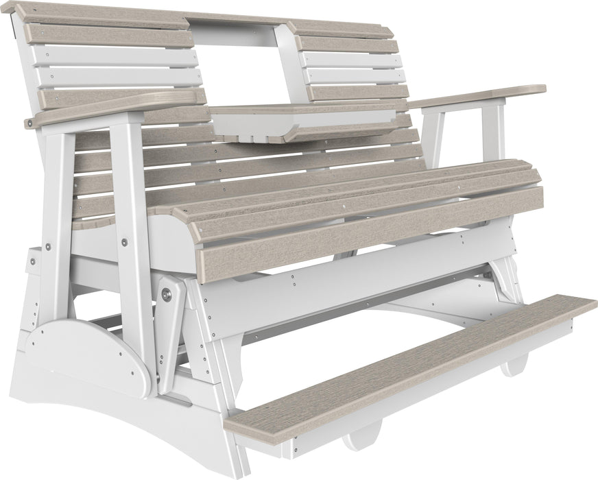 LuxCraft Counter Height Recycled Plastic 5' Plain Balcony Glider