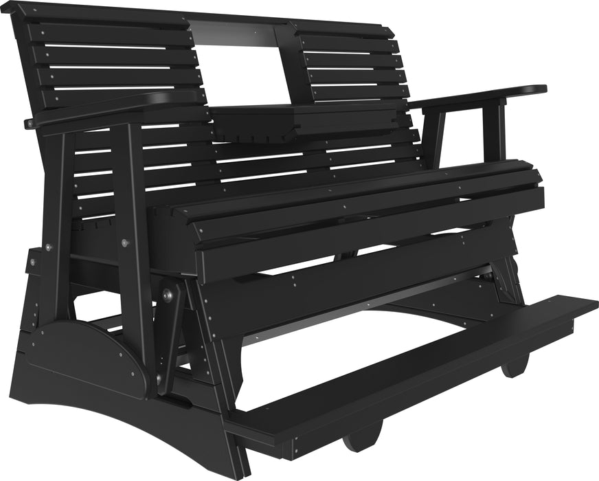 LuxCraft Counter Height Recycled Plastic 5' Plain Balcony Glider