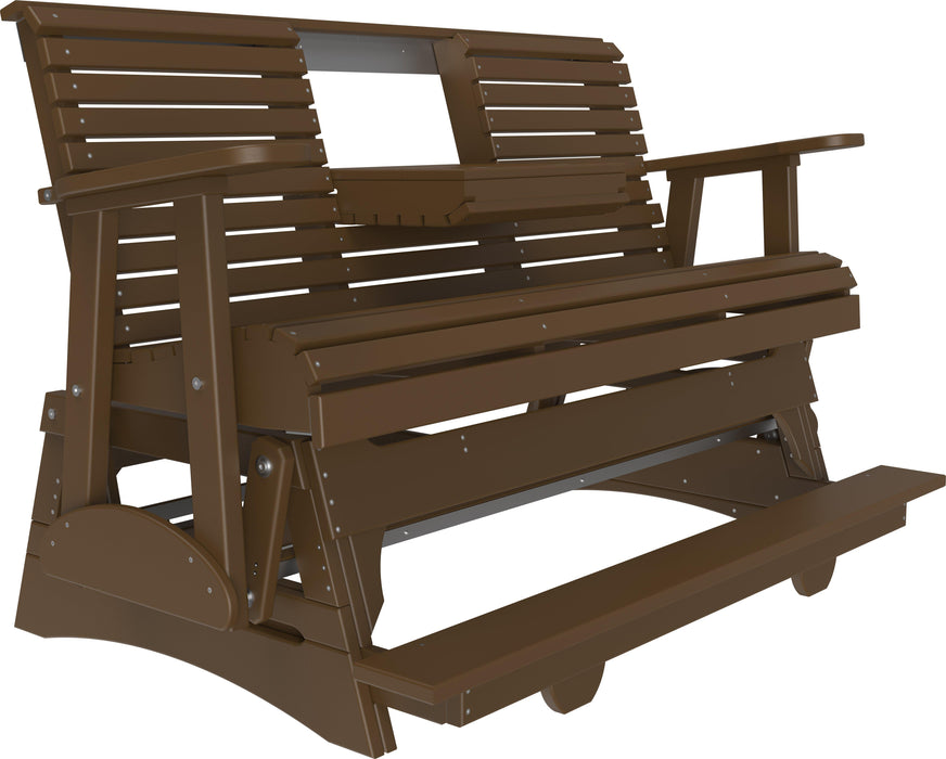 LuxCraft Counter Height Recycled Plastic 5' Plain Balcony Glider
