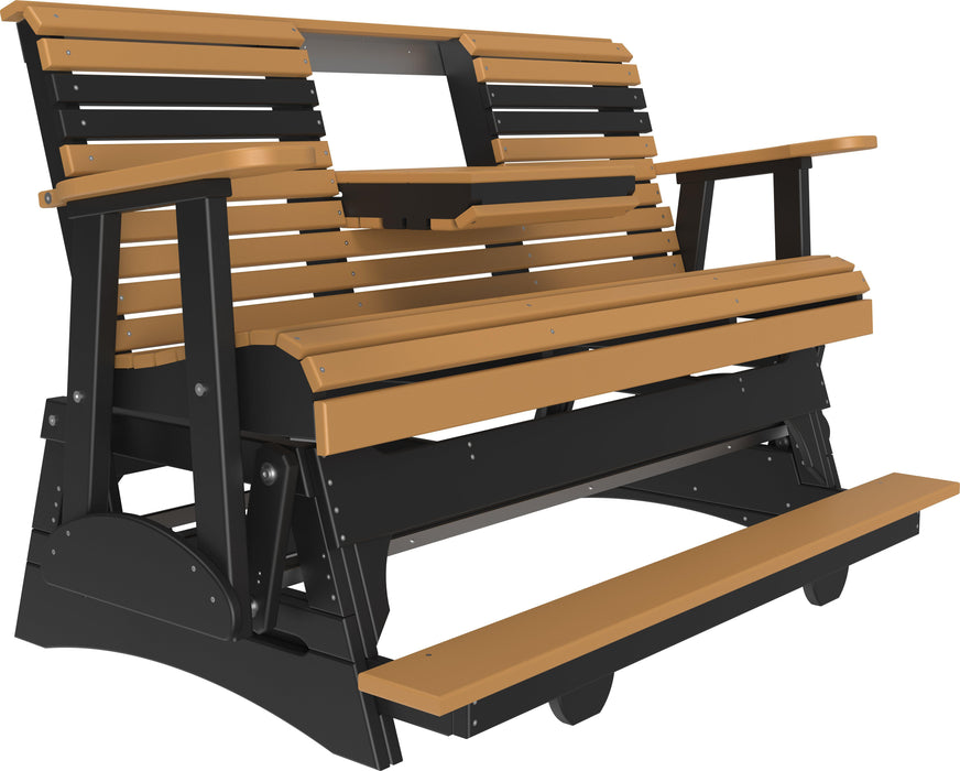 LuxCraft Counter Height Recycled Plastic 5' Plain Balcony Glider