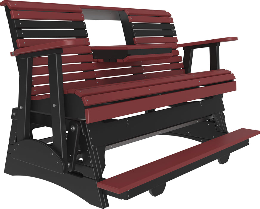 LuxCraft Counter Height Recycled Plastic 5' Plain Balcony Glider