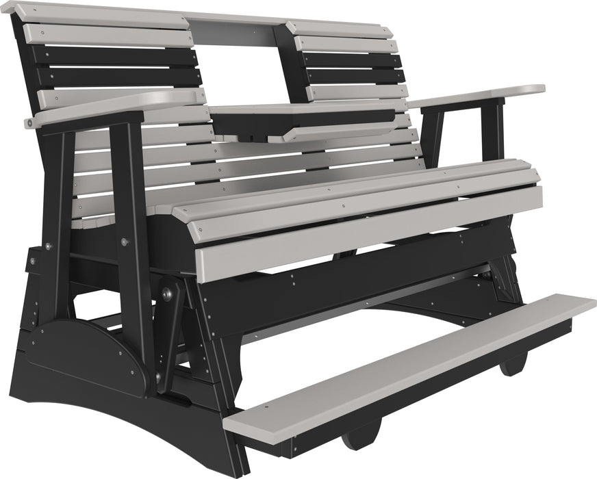 LuxCraft Counter Height Recycled Plastic 5' Plain Balcony Glider