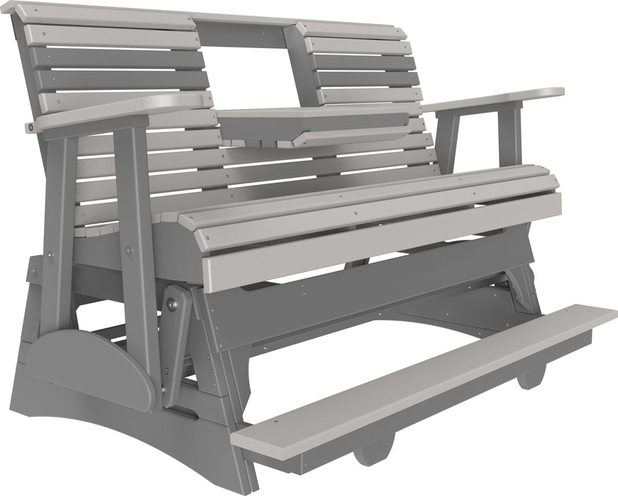 LuxCraft Counter Height Recycled Plastic 5' Plain Balcony Glider