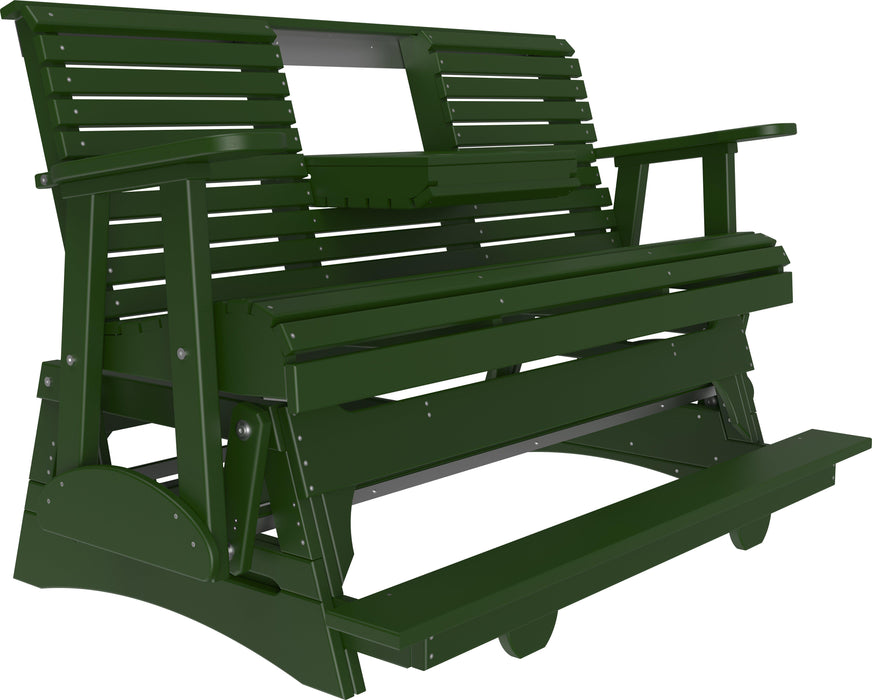 LuxCraft Counter Height Recycled Plastic 5' Plain Balcony Glider