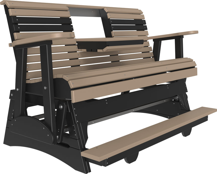LuxCraft Counter Height Recycled Plastic 5' Plain Balcony Glider
