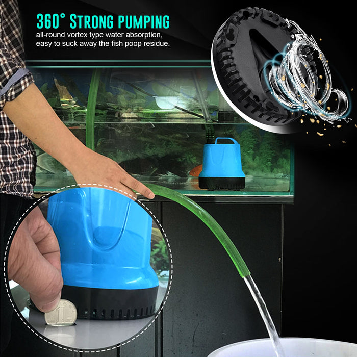 Aqua Dream 1452 GPH Bottom Suction Water Pump - 125W Energy Efficient, Low-Suction