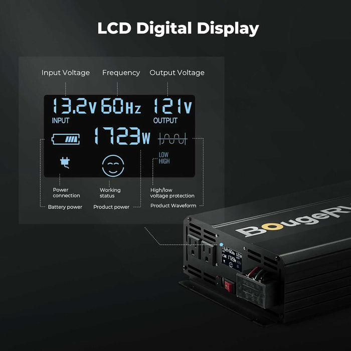 BougeRV 3000W 12V Pure Sine Wave Inverter