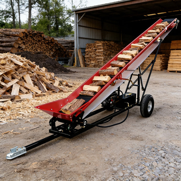 6.5HP Firewood Conveyor Max. 9.8ft Lift Height with B&S Engine and 12" PVC Belt