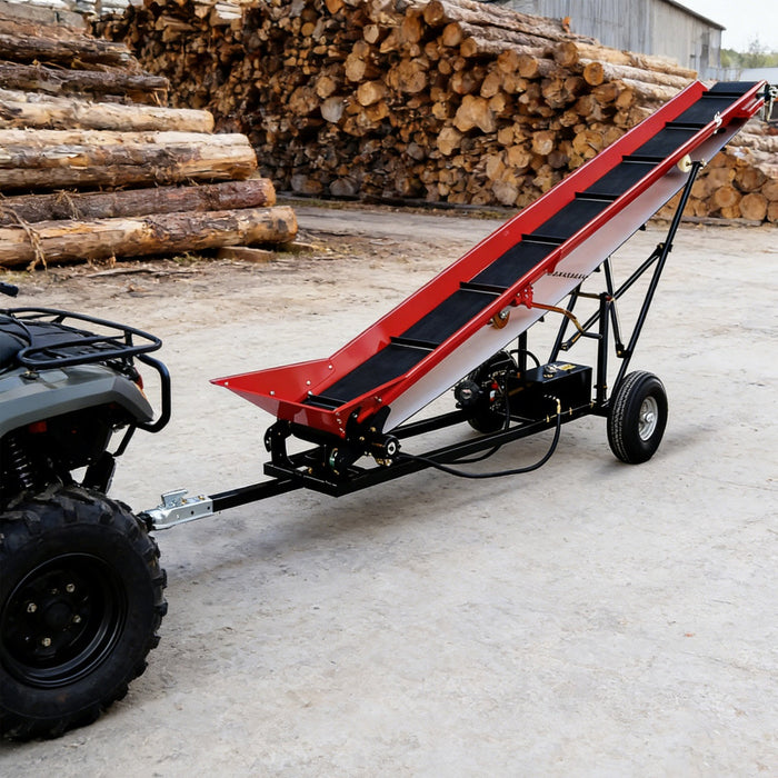 6.5HP Firewood Conveyor Max. 9.8ft Lift Height with B&S Engine and 12" PVC Belt