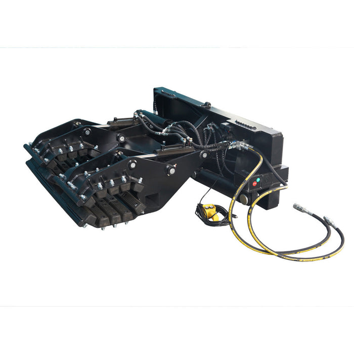 Skid Steer Heavy Duty Hydraulic Pole Setter Grapple Rock