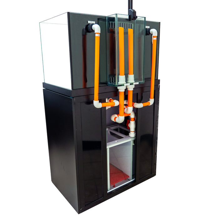 Aqua Dream Coral Reef Aquarium Tempered Glass 90 Gallon Tank Complete Set Black including one Coral light & one Protein Skimmer