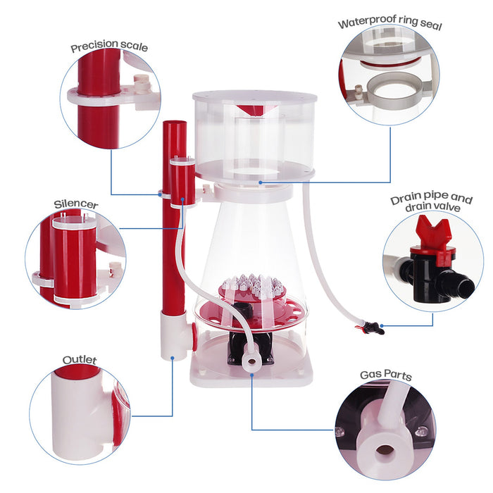 Aqua Dream Protein Skimmer 200-500 Gal Ocean Coral Reef Fish Saltwater Aquarium Pump AD-C7PLUS
