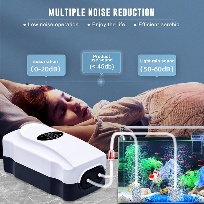 Aqua Dream Quiet Air Pump Output 4X95 GPH 4-Outlet Oxygen Aerator Pump for 90-400 Gallons Fish Tank, Oxygen Adjustment