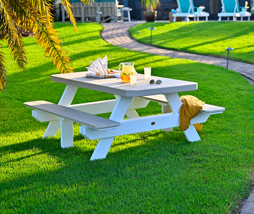 LuxCraft Recycled Plastic 6' Dining Height Rectangular Picnic Table