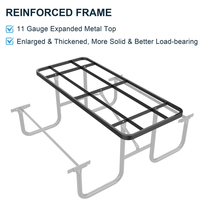 Chery Industrial 6 ft Metal Picnic Tables for Outdoors