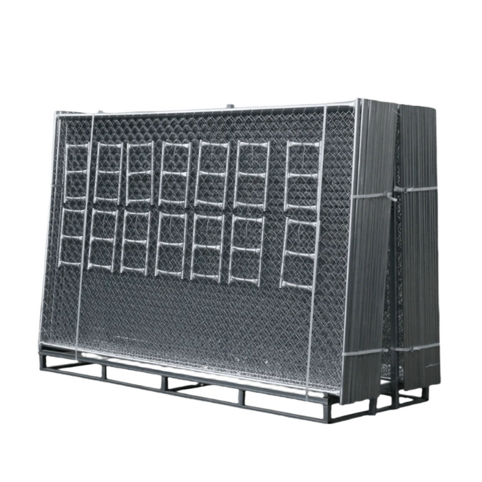 Chery Industrial 10 x 6 ft Chain‑Link Construction Fence 20 Panels Portable Security Barrier