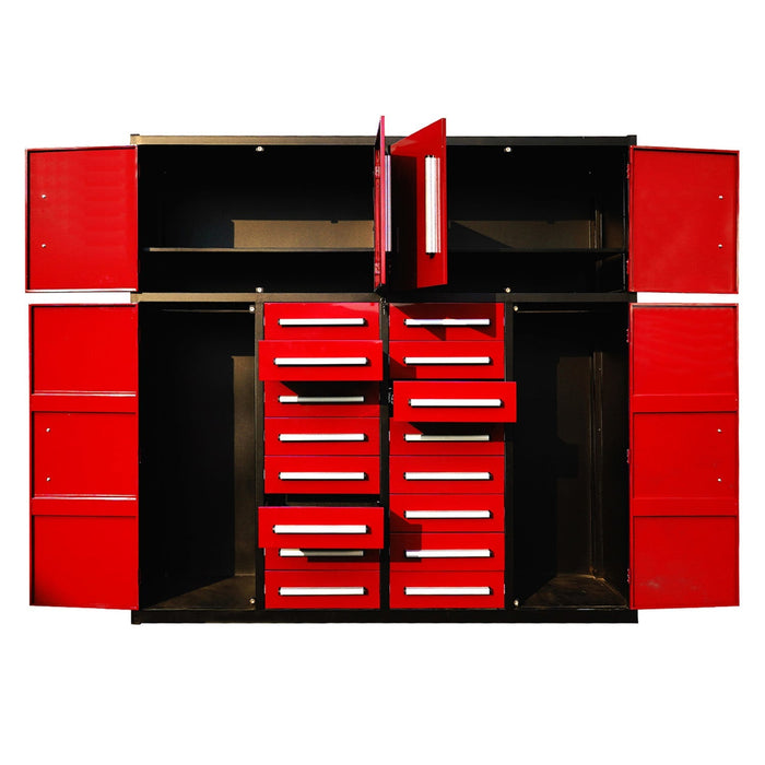 7ft Garage Storage Cabinet with 16 Drawers