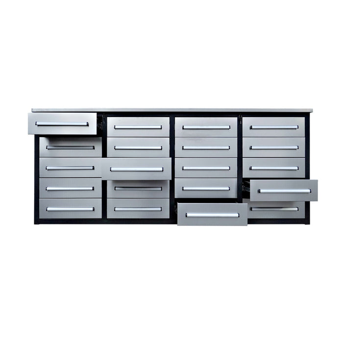 Chery Industrial 7ft Heavy Duty Garage Workbench Cabinet with 20 Drawers